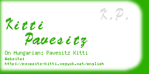 kitti pavesitz business card